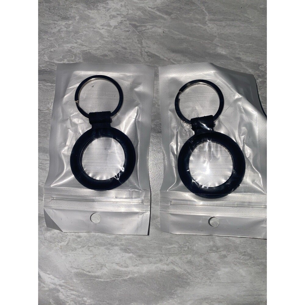 2 Pack Airtag Holder Case Keychain for Apple Tags Item Finder Black New‎
